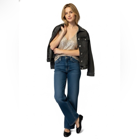 NWOT Glam Sequin V-Neck Tank Top | S/M | Cocktail Party Sparkle - Picture 1 of 7